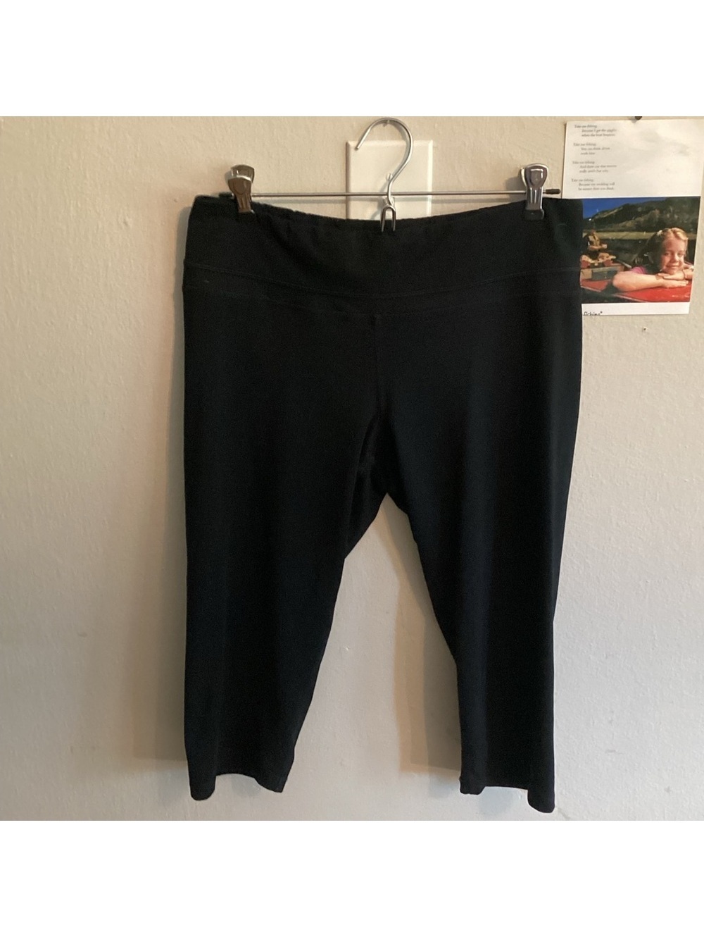 Women’s Large C9 by Champion Black Capri Yoga Leggings Tote7